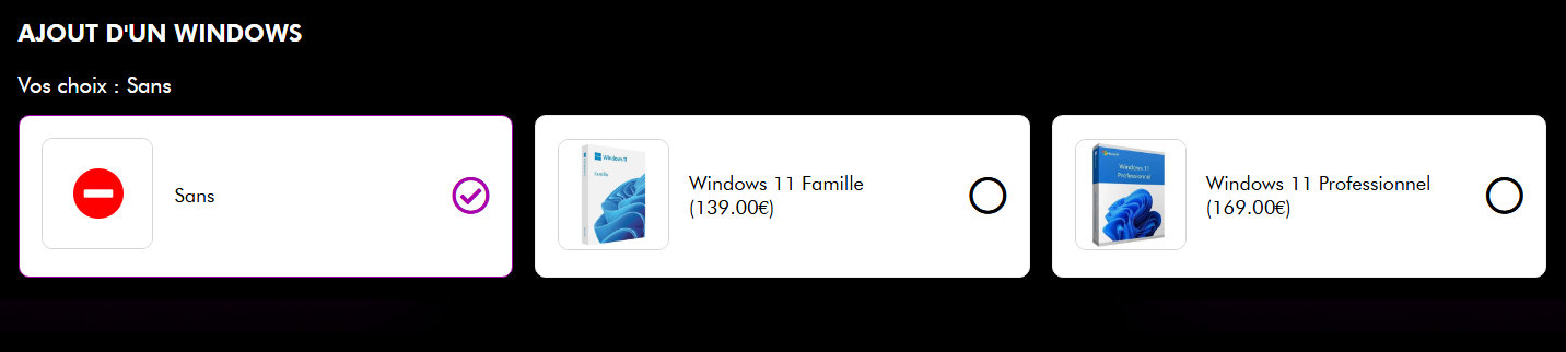 Acheter une licence Windows